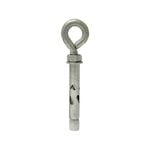 Macsim 10 x 70mm Galvanised Eye Bolt Head Masonbolt - 2 Pack