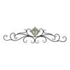 LVD Metal 85cm Fleur De Lys Wall Hanging Plaque - Black