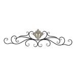 LVD Metal 85cm Fleur De Lys Wall Hanging Plaque - Black