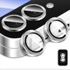 For Samsung Galaxy Z Flip 7 Metal Camera Lens Glass Individual Eagle Protector Cover - Silver