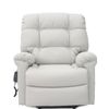Able-Living Dual-Motor Tech Leather Lift Recliner - Daily Comfort, Memory Foam, Okin Motors - milky-white
