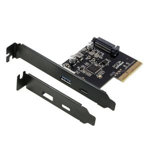 Simplecom Ec312v2 Pcie X4 To 2-port Usb 3.2 Gen Ii 10gbps Usb-c And Usb-a Expansion Card