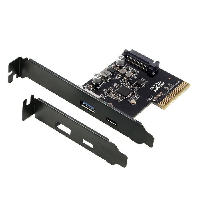 Simplecom Ec312v2 Pcie X4 To 2-port Usb 3.2 Gen Ii 10gbps Usb-c And Usb-a Expansion Card