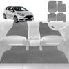 6D Diamond Car Floor Mats for Ford Fiesta 2008-2018-Full Set-Grey-Outback GT
