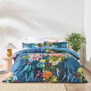 Kas Australia Mia Quilt Cover Botanical Floral Print Cotton Queen