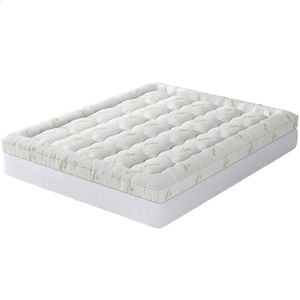 STARRY EUCALYPT Bamboo Fibre Pillowtop Mattress Topper Underlay Pad 9cm KS
