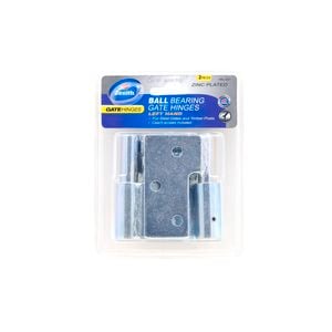 Zenith Zinc Plated Left Hand Ball Bearing Gate Steel To Timber Hinge - 2 Pack