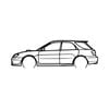 Ignite Laser Subaru 07 Impreza WRX Wagon Silhouette Metal Wall Art Coated Black 47inch/120cm