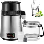 Vevor Countertop Water Distiller Silver Stainless Steel for Home Use