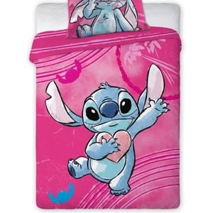 Disney Lilo & Stitch Heartbeat Cotton Quilt Cover Set Toddler Bed Size