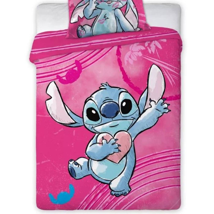 Disney Lilo & Stitch Heartbeat Cotton Quilt Cover Set Toddler Bed Size