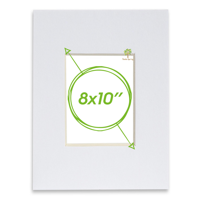 Nicola Spring 8" X 10" For 4" X 6" Picture Photo Mount - White