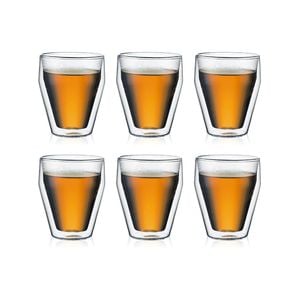 Bodum 0.25 L Transparent Titlis 6 Pcs Glass, Double Wall, Small, 0.25 L, 8 Oz, Stackable 1 Pcs