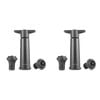 2PK Final Touch Wine Bottle Pump w/ Two Stoppers - Black
