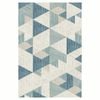 Urban Style Geometric Printed Microfibre Rug – Blue | 160 X 240cm