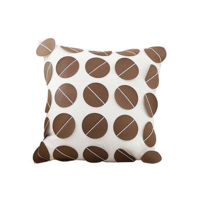 SOGA 45cm Brown Leather Throw Pillow – Square Cushion