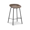 Brandon Set of 2 Mocha Brown Barstools in Vegan Leather