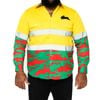 NRL Rabbitohs 'Camo' Hi-Vis L/S Cotton Drill Shirt - 2XL
