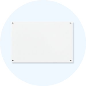Lumiere Brilliant White Magnetic Glassboard 900x600mm