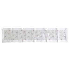 White Silver Candles Sheer Organza Glitter Table Runner 40 x 183 cm Silver