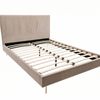 Fenix Velvet Bed Frame Brown - Queen