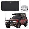 Front Windscreen Sun Shade for Toyota LandCruiser 80 1990 - 1998 - XL 160 x 100 cm - Black