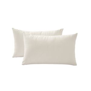 Gioia Casa Twin-pack Velvet Cushion Covers – Soft Microfibre Cushion Covers With Hidden Zipper (ivory, 30cm*50cm)