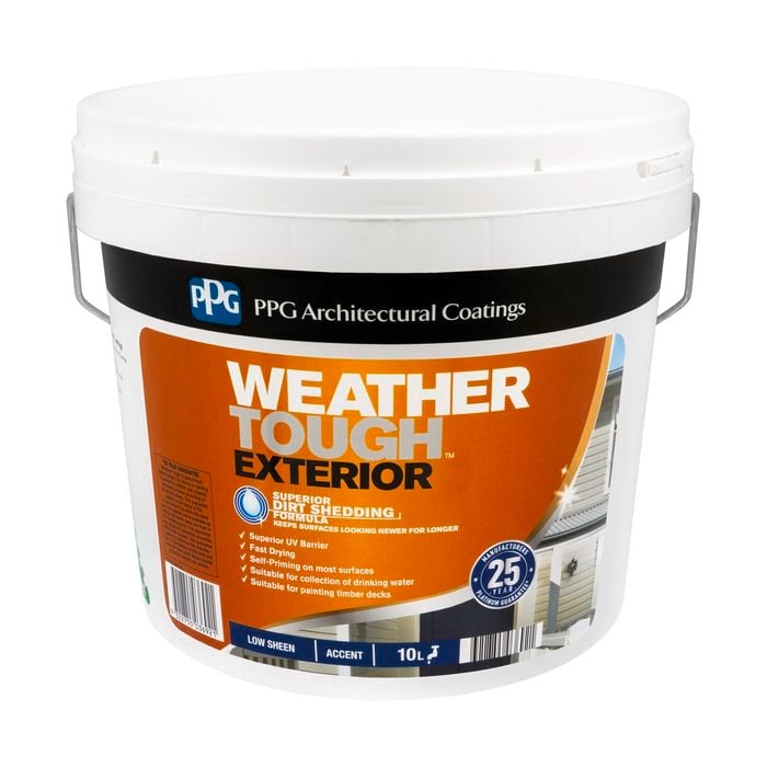 PPG Paints 10L Accent Low Sheen Weather Tough Exterior Paint