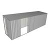 Build-a-Shed 1.5 x 6 x 2m Sliding Door Tunnel Shed With Double Sliding Side Doors - Zinc