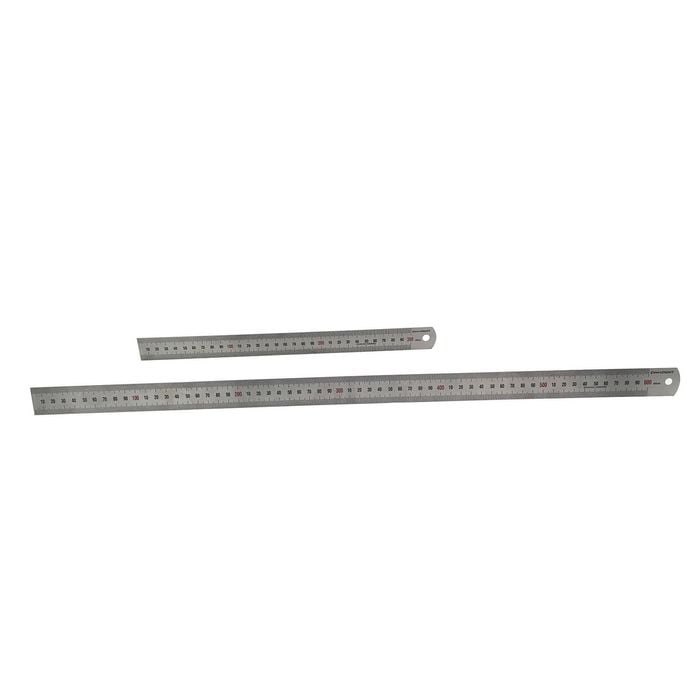 Craftright 600 and 300mm Stainless Steel Ruler - 2 Piece