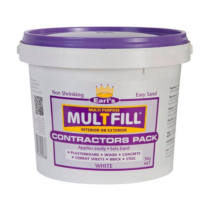 Earl's 3kg White MulTfill Ready To Use Filler
