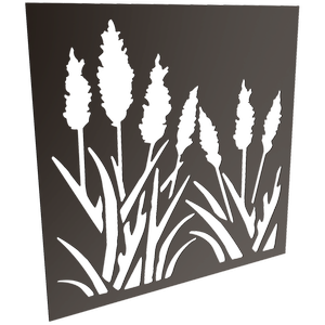ProtectorAl 300-1200w x 300-1200h Satin Black Bullrush Unframed Solid Aluminium Decorative Panel 