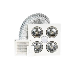 HPM 3-In-1 4-Lamp Ducted Bathroom Heater Exhaust Fan
