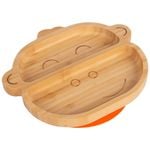 Tiny Dining Bamboo Monkey Baby Feeding Plate with Suction Cup