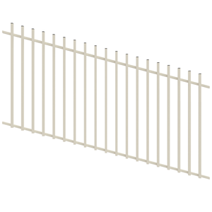 ProtectorAl 1201-2400W x 1200H Surfmist Batten Pool Fence Panel Raked Up to 15º