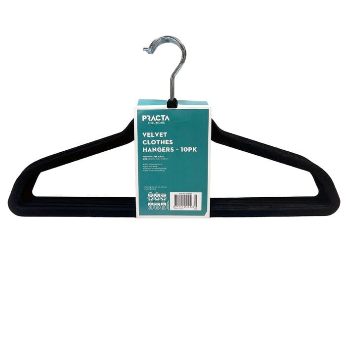 Practa Velvet Clothes Hangers - 10PK 