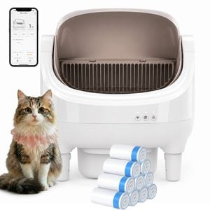 Advwin Self Cleaning Cat Litter Box + 200 Count Cat Litter Box Liners