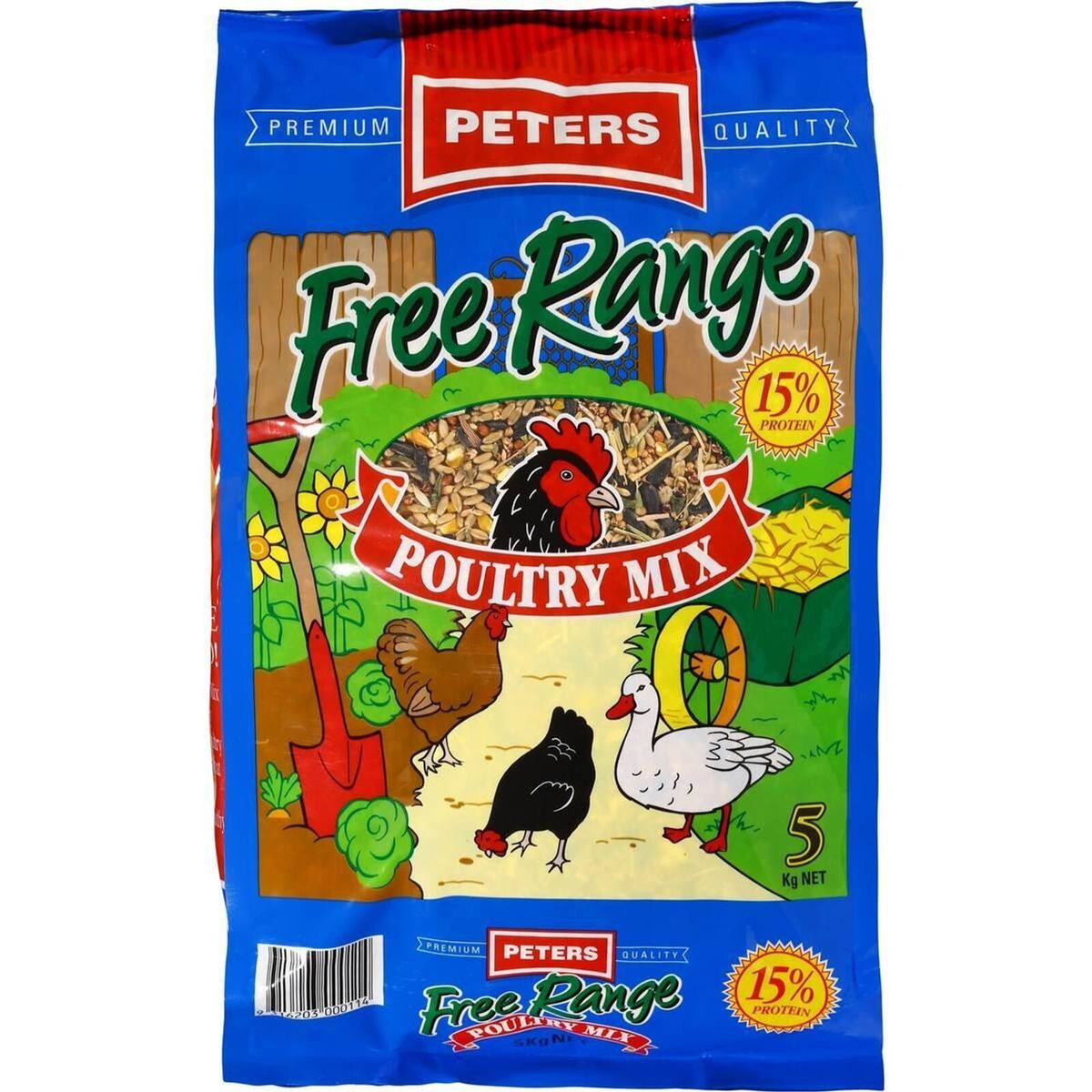 Peters Premium Quality Free Range Poultry Mix 5kg - Bunnings Australia