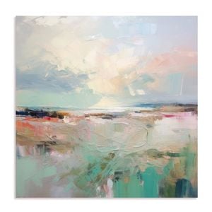 Artey | Pink Morning IV - Stretched Canvas - Stretched Canvas - 100 x 100cm