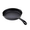Gourmet Kitchen 26cm Cast Iron Frypan W/ Vegetable Oil Coating Skillet Black