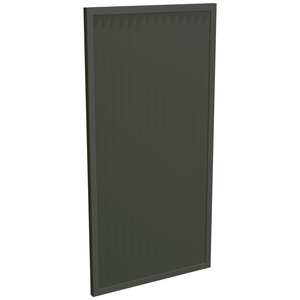 ProtectorAl 300-1000W X 1001-2000H Woodland Grey Aluminium Welded Louver Panel Vertical 5mm overlap