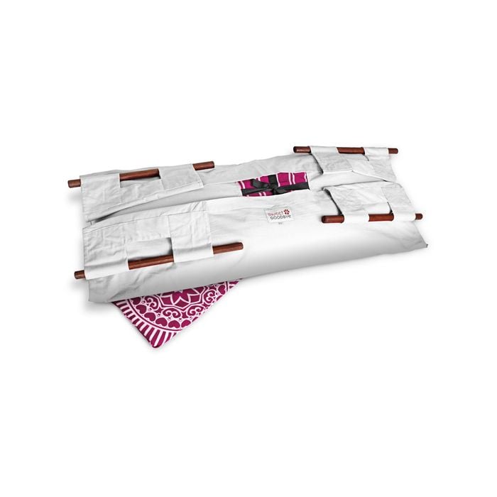 Sweet Goodbye COCOON - Soft Pet Casket - Burial & Cremation Ceremony Kit (Classic Cotton) | White/Pink, XL