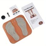 NNETM Rechargeable 3D Foot Massager Pad Foldable Acupressure Mat Orange
