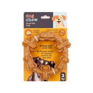 DATS Wood-like Ring Dog Chew Toy