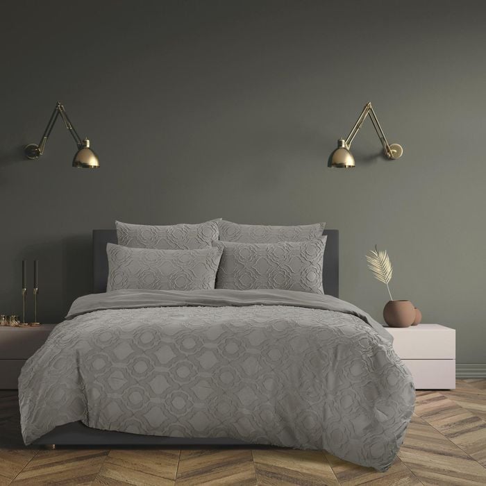 5pc Ardor Boudoir Millicent King Bed Comforter Set - Storm Grey