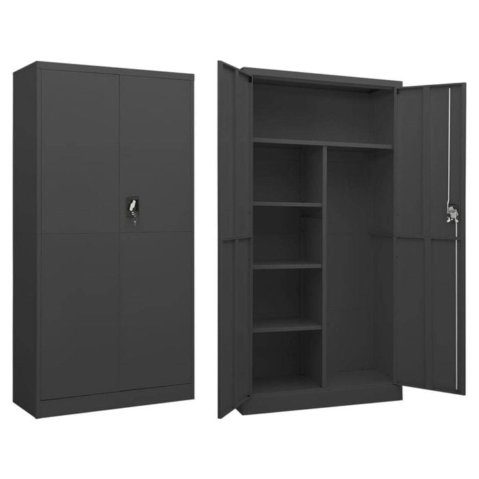 vidaXL Locker Cabinet Anthracite 90x40x180 cm