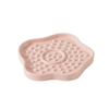 Petal Shaped Ceramic Pet Slow Feeder/Small/Pink