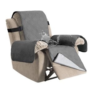Smarcute 1 Seater Waterproof Oversize Recliner Chair Cover Sofa Protector Non Slip Grey