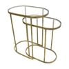2pc Lvd Modern Nested Metal Frame Table Home & Living Decor Set Vintage Gold