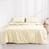 Dreamaker Superfine Washed Microfibre Quilt Cover Set Natural Super King Bed
